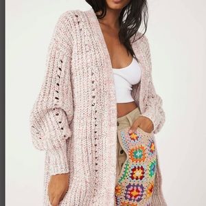 Free People BLUE Smoothie Cardigan